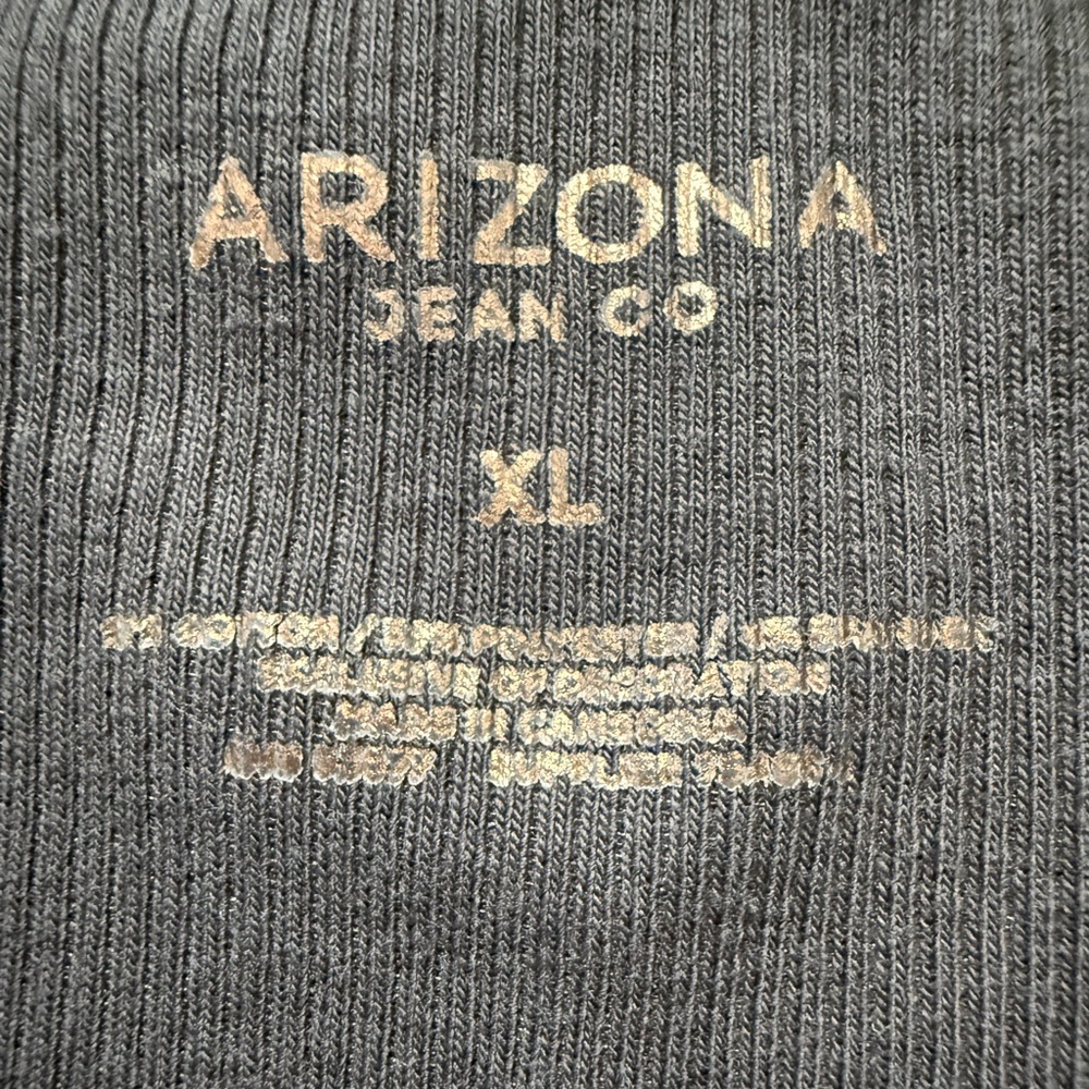 Arizona Jean Co Juniors XL Gray Ribbed Crop Top Butterfly Embroidered Stretch - Picture 6 of 7